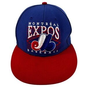 Montreal Expos Baseball Hat Cap Cooperstown collection 47  Snapback Blue‎ Red